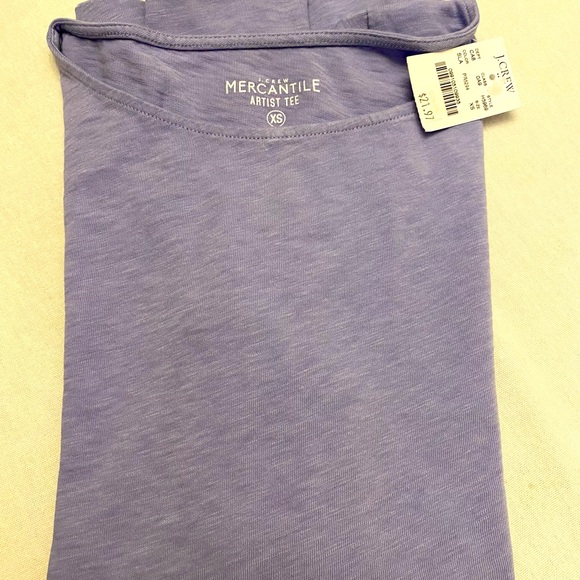 NWT J Crew Mauve colour, 100% cotton long sleeve tee. - Picture 2 of 2